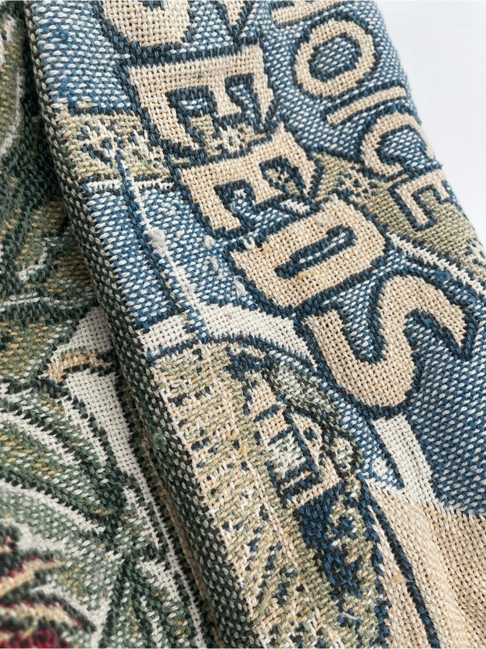 Goodwin Weavers Tapestry Blanket Garden Seed Box Vintage Cottage Core